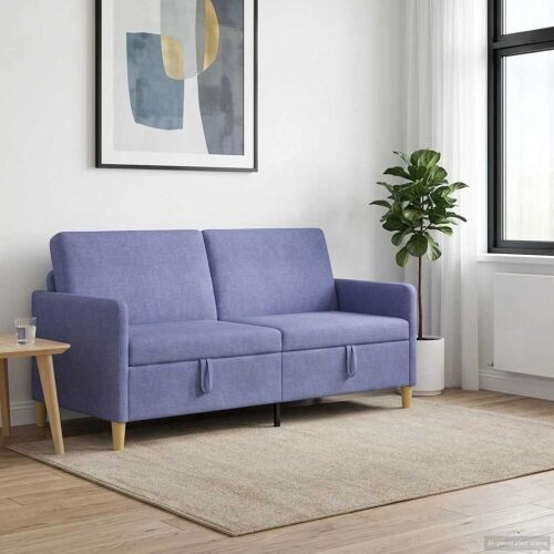 Sofa s pohranom Traper plava 172 x 78 x 87 cm Poliester - Trapere plave boje 160 cm Cijena