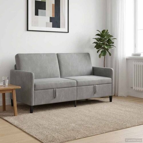 Sofa s pohranom Svjetlosiva 172 x 78 x 87 cm Poliester - Svjetlosiva 160 cm Cijena
