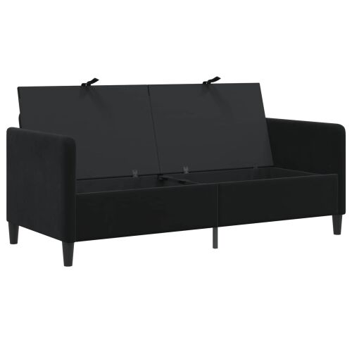 Sofa s pohranom Crna 172 x 78 x 87 cm Poliester - Crna 160 cm Cijena