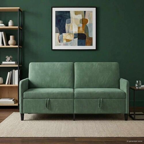 Sofa s pohranom Morska zelena 172 x 78 x 87 cm Poliester - zelena boja mora 160 cm Cijena