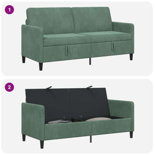 Sofa s pohranom Morska zelena 172 x 78 x 87 cm Poliester - zelena boja mora 160 cm Cijena
