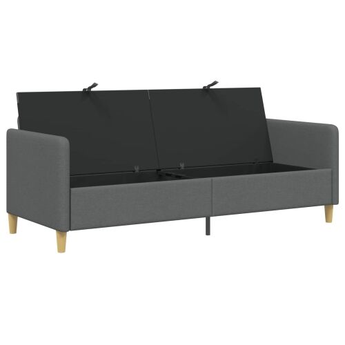 Sofa s pohranom Tamnosiva 192 x 78 x 87 cm Poliester - Tamnosiva 180 cm Cijena