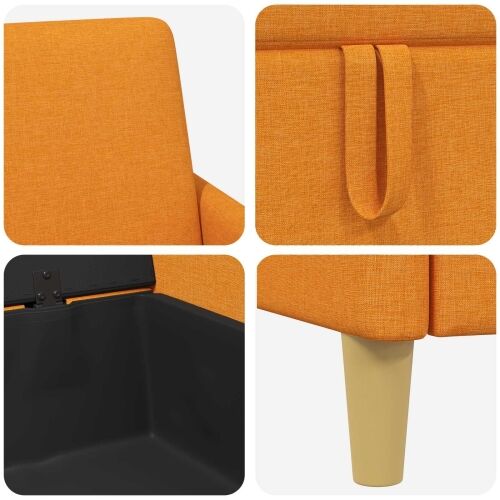 Sofa s pohranom Tamno žuta 192 x 78 x 87 cm Poliester - Tamnožuta 180 cm Cijena