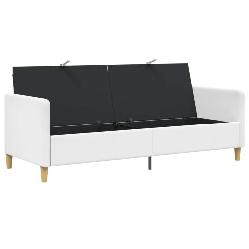 Sofa s pohranom Bijela 192 x 78 x 87 cm Poliester - Bijela 180 cm Cijena