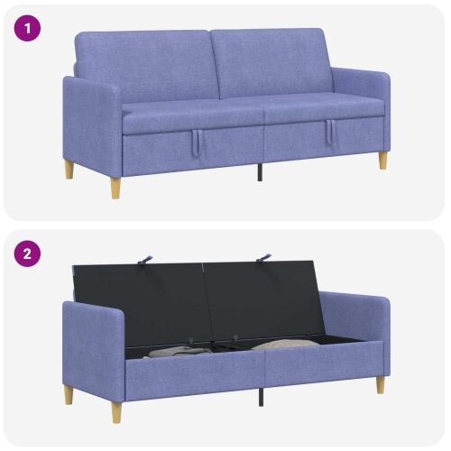 Sofa s pohranom Traper plava 192 x 78 x 87 cm Poliester - Trapere plave boje 180 cm Cijena