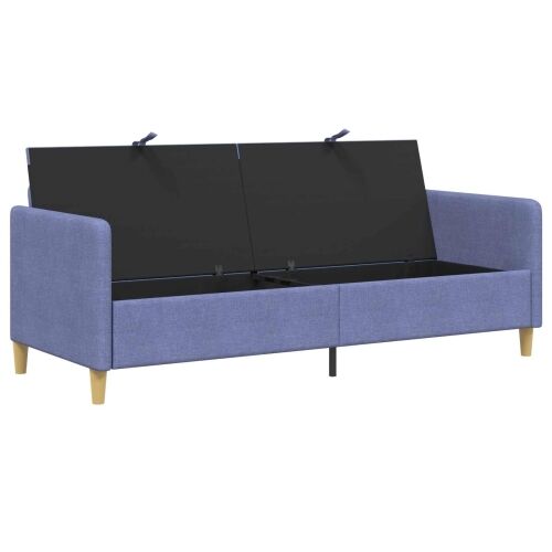 Sofa s pohranom Traper plava 192 x 78 x 87 cm Poliester - Trapere plave boje 180 cm Cijena