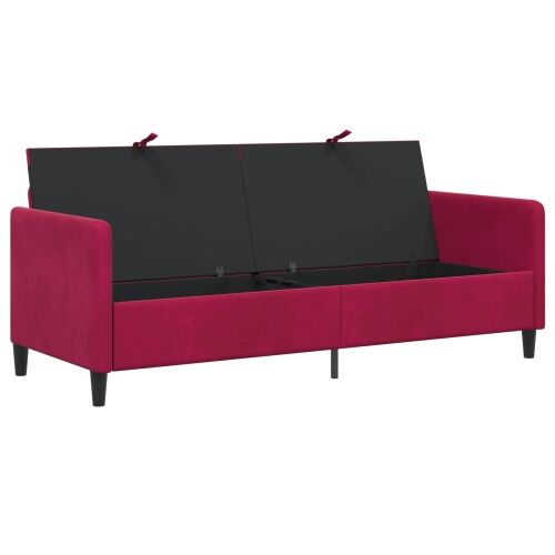 Sofa s pohranom Vinska crvena 192 x 78 x 87 cm Poliester - boja crnog vina 180 cm Cijena