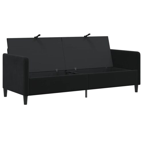 Sofa s pohranom Crna 192 x 78 x 87 cm Poliester - Crna 180 cm Cijena