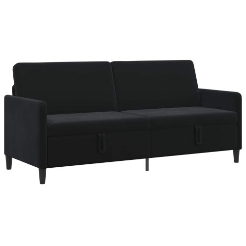 Sofa s pohranom Crna 192 x 78 x 87 cm Poliester - Crna 180 cm Cijena