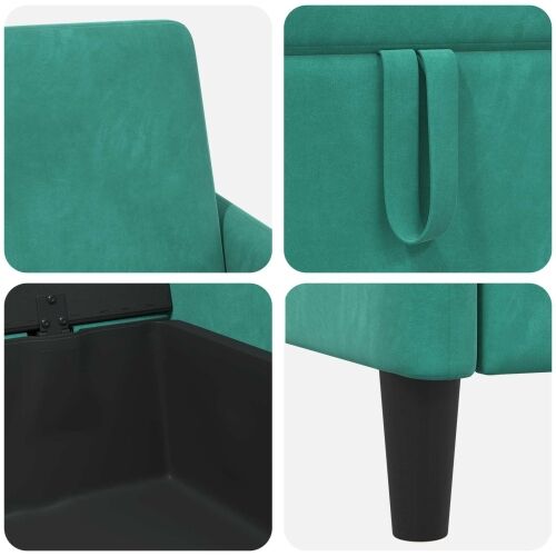 Sofa s pohranom Tirkizna 192 x 78 x 87 cm Poliester - Tirkizna 180 cm Cijena