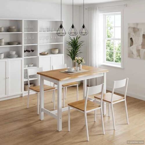 Visoki Bar Sto EKAI Bijela 112 x 70 x 91 cm Masivna borovina - Bijela Cijena
