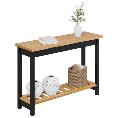 Konzolna stolica EKAI Crna 112 x 35 x 76 cm Masivna borovina - Crna Cijena