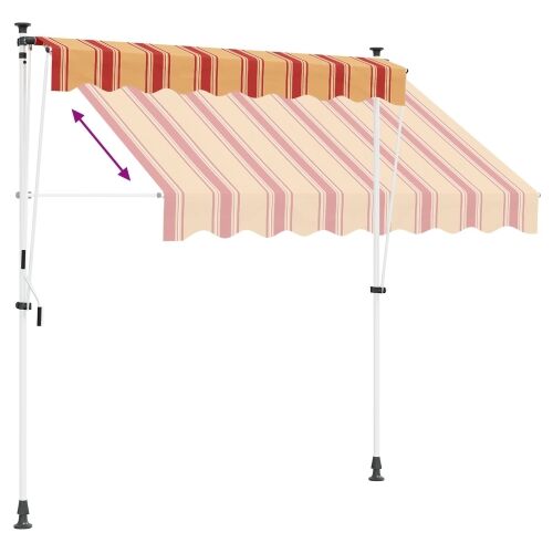 Ručno sklopiva tenda Šareni 300 x 115 x 300 cm - Šareni 300 cm Bijeli okvir Cijena