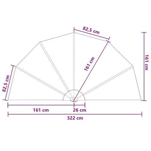Zaslon za privatnost na balkonu Ø 320 cm Poliester Smeđa - Smeđa Ø 320 cm Cijena