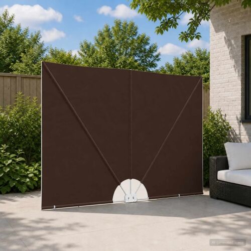 Zaslon za privatnost na balkonu 150 x 300 cm Poliester - Smeđa 150 x 300 cm Cijena