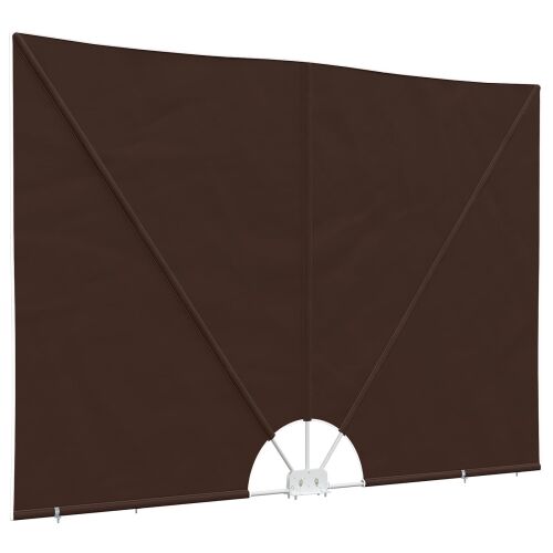 Zaslon za privatnost na balkonu 200 x 400 cm Poliester - Smeđa 200 x 400 cm Cijena
