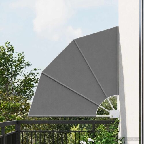 Zaslon za privatnost na balkonu 115 x 115 cm Poliester - Svjetlosiva 115 x 115 cm Cijena