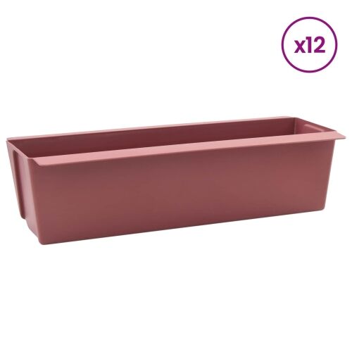 Kutije za cvijeće za Euro palete 12 kom. Smeđa Polipropilen - Smeđa 36,5 x 14 x 9,5 cm 12 Cijena