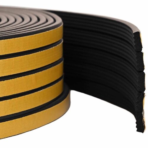 Samoljepiva brtvila za prozore Crna 10 x 4 mm 12 m EPDM pjena - Crna 12 m EE-profil 10 x 4 Cijena