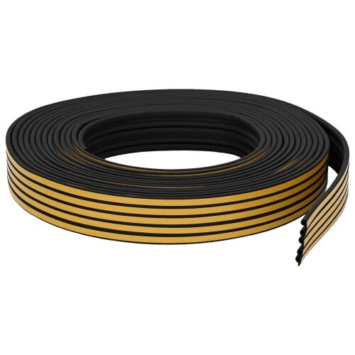 Samoljepiva brtvila za prozore Crna 9 x 6 mm 50 m EPDM pjena - Crna 50 m P-profil 9 x 5,5 Cijena