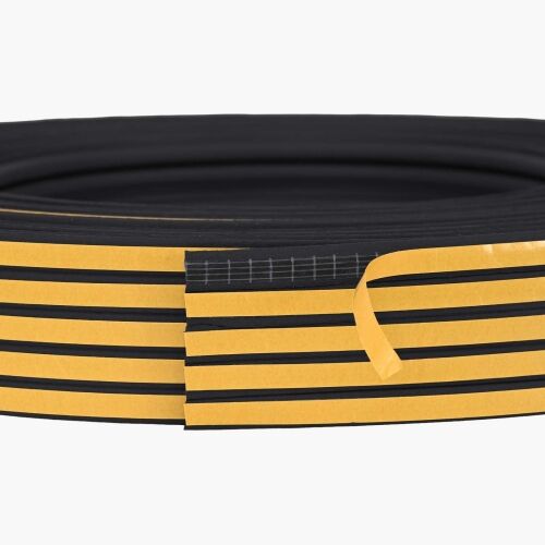 Samoljepiva brtvila za prozore Crna 9 x 8 mm 100 m EPDM pjena - Crna 100 m D-profil 9 x 7,5 Cijena