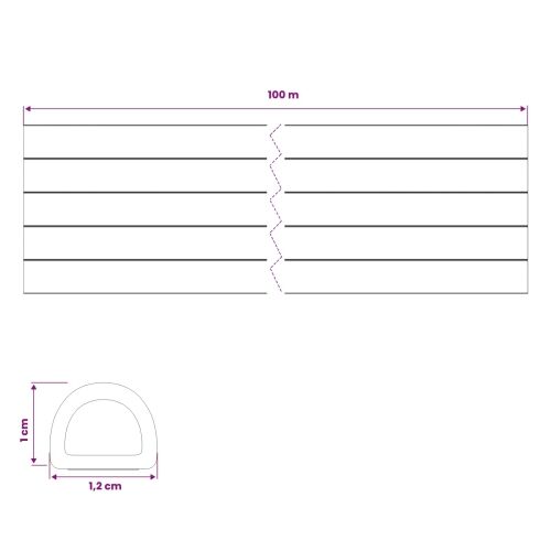 Samoljepiva brtvila za prozore Smeđa 12 x 10 mm 100 m - Smeđa 100 m D-profil 12 x 10 Cijena