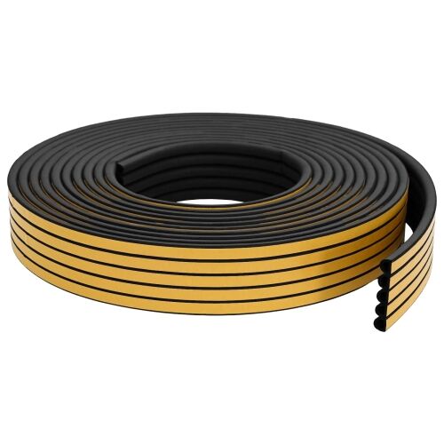 Samoljepiva brtvila za prozore Crna 14 x 12 mm 50 m EPDM pjena - Crna 50 m D-profil 14 x 12 Cijena