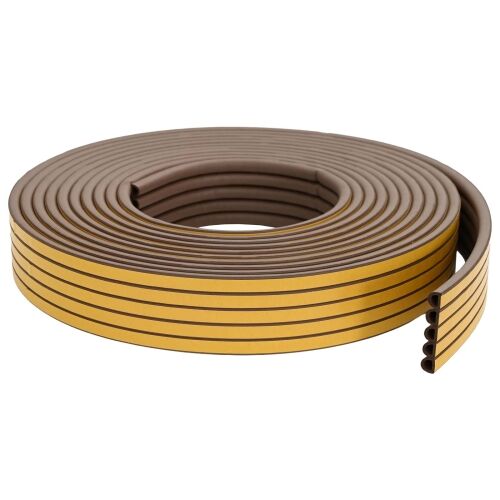 Samoljepiva brtvila za prozore Smeđa 14 x 12 mm 25 m EPDM pjena - Smeđa 25 m D-profil 14 x 12 Cijena