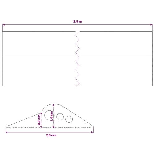 Brtva za garažni pod Crna 78 x 14 mm 2,5 m EPDM guma - 2,5 m Lučno (14 x 78 mm) Cijena