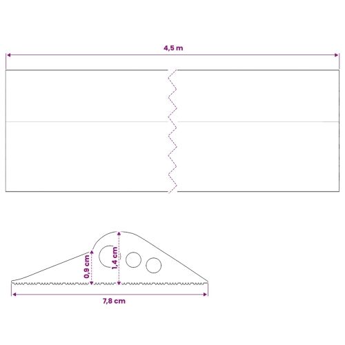 Brtva za garažni pod Crna 78 x 14 mm 4,5 m EPDM guma - 4,5 m Lučno (14 x 78 mm) Cijena
