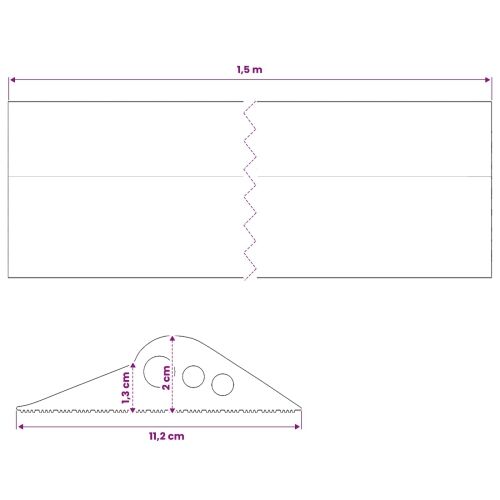 Brtva za garažni pod Crna 112 x 20 mm 1,5 m EPDM guma - 1,5 m Lučno (20 x 112 mm) Cijena