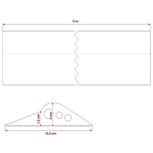 Brtva za garažni pod Crna 112 x 20 mm 5 m EPDM guma - 5 m Lučno (20 x 112 mm) Cijena