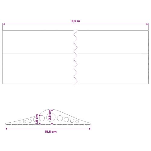 Brtva za garažni pod Crna 155 x 28 mm 6,5 m EPDM guma - 6,5 m Lučno (28 x 155 mm) Cijena