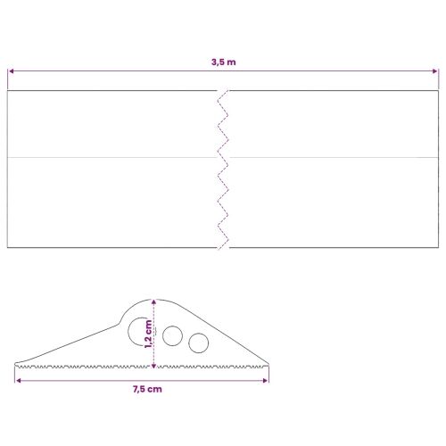 Brtva za garažni pod Crna 75 x 12 mm 3,5 m EPDM guma - 3,5 m Lučno (12 x 75 mm) Cijena