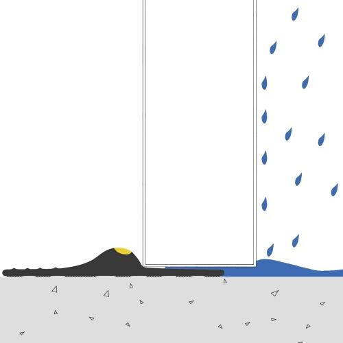 Brtva za garažni pod Crna i Žuta 12 x 90 mm 6 m PVC - 6 m Cijena