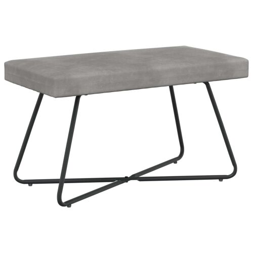 klupa Svjetlosiva 80 x 40 x 45 cm Baršun - Svjetlosiva 80 cm Cijena
