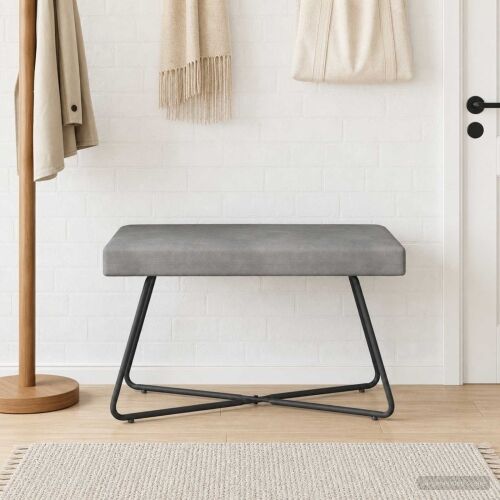 klupa Svjetlosiva 80 x 40 x 45 cm Baršun - Svjetlosiva 80 cm Cijena