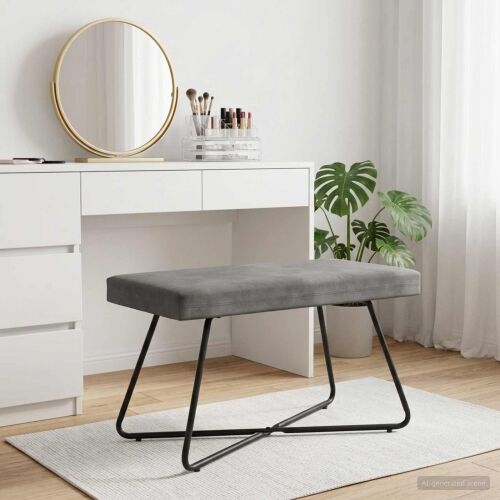 klupa Tamnosiva 80 x 40 x 45 cm Baršun - Tamnosiva 80 cm Cijena