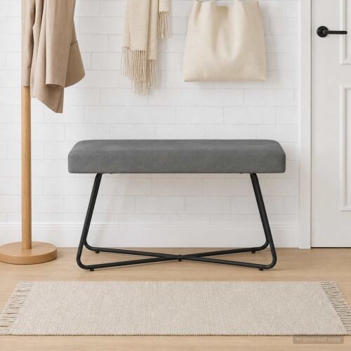 klupa Tamnosiva 80 x 40 x 45 cm Baršun - Tamnosiva 80 cm Cijena