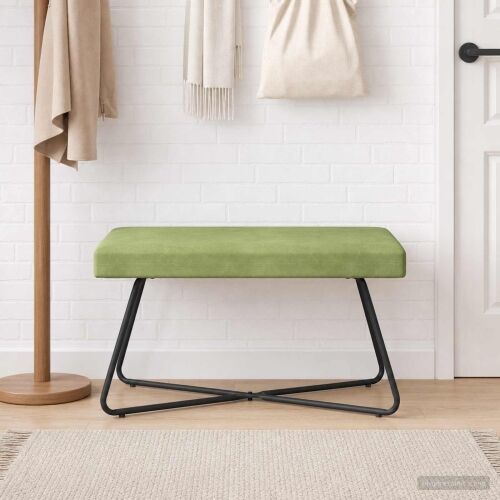 klupa Svijetlo zelena 80 x 40 x 45 cm Baršun - Svijetlo zelena 80 cm Cijena