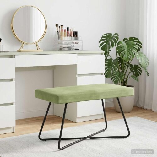 klupa Svijetlo zelena 80 x 40 x 45 cm Baršun - Svijetlo zelena 80 cm Cijena