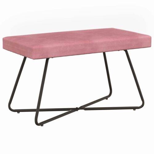 klupa Ružičasta 80 x 40 x 45 cm Baršun - Ružičasta 80 cm Cijena