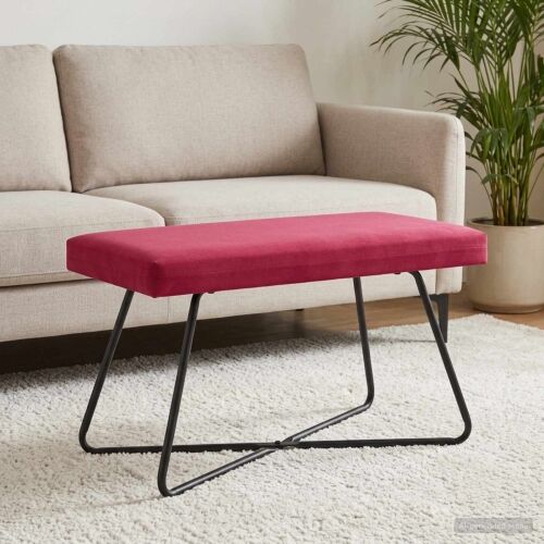 klupa Vinska crvena 80 x 40 x 45 cm Baršun - boja crnog vina 80 cm Cijena