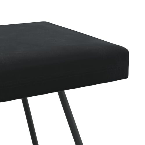 klupa Crna 80 x 40 x 45 cm Baršun - Crna 80 cm Cijena