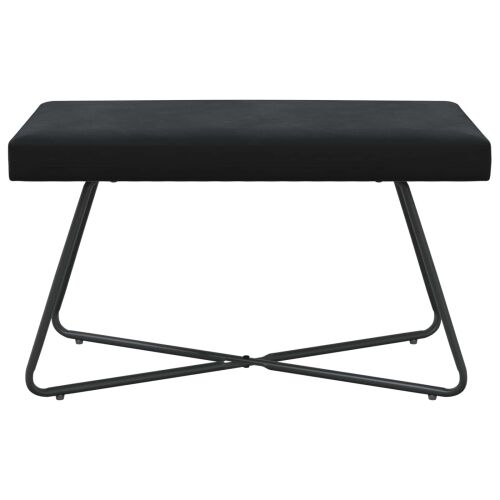 klupa Crna 80 x 40 x 45 cm Baršun - Crna 80 cm Cijena