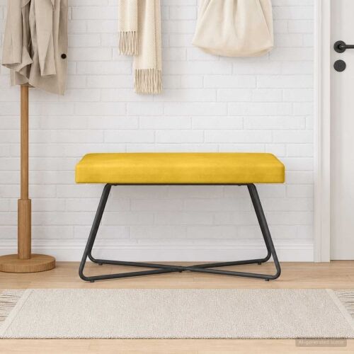 klupa Žuta 80 x 40 x 45 cm Baršun - Žuta 80 cm Cijena