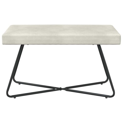 klupa Krem 80 x 40 x 45 cm Baršun - Krem 80 cm Cijena