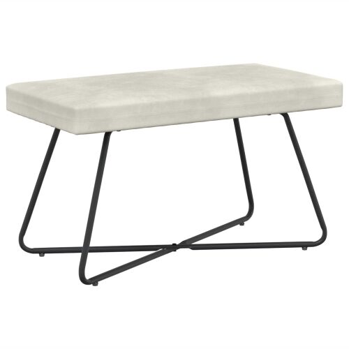 klupa Krem 80 x 40 x 45 cm Baršun - Krem 80 cm Cijena
