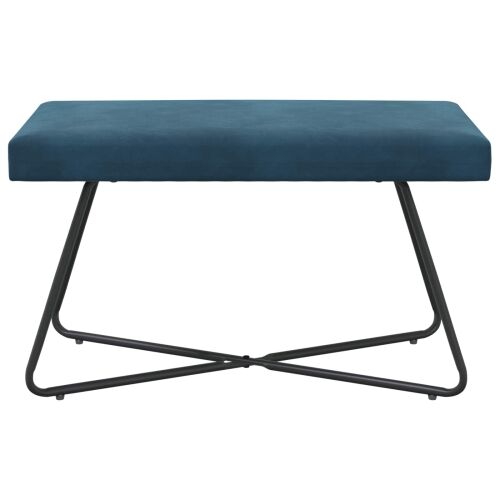 klupa Plava 80 x 40 x 45 cm Baršun - Plava 80 cm Cijena