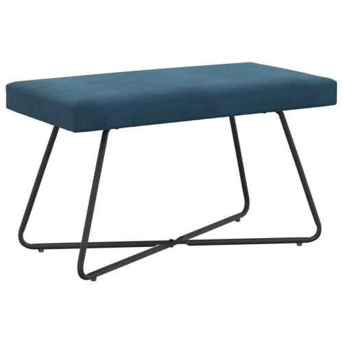 klupa Plava 80 x 40 x 45 cm Baršun - Plava 80 cm Cijena